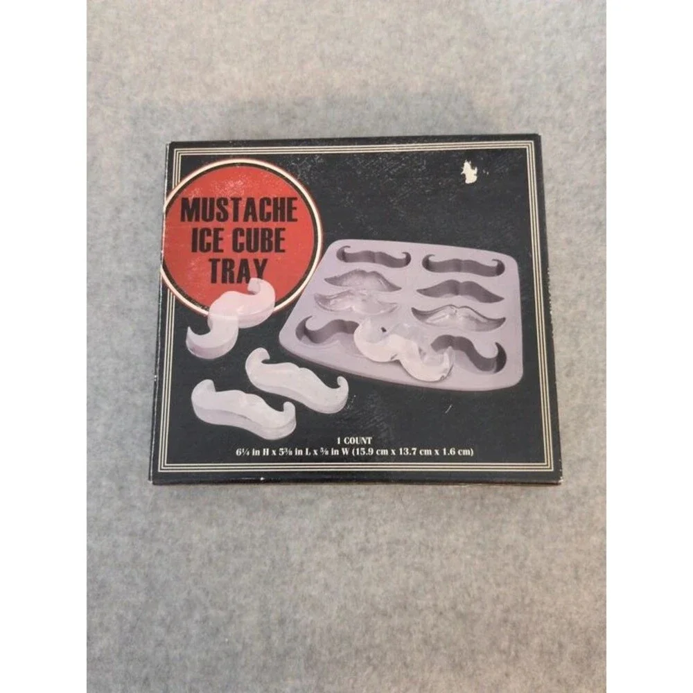 Mustache silicone ice cube tray NEW